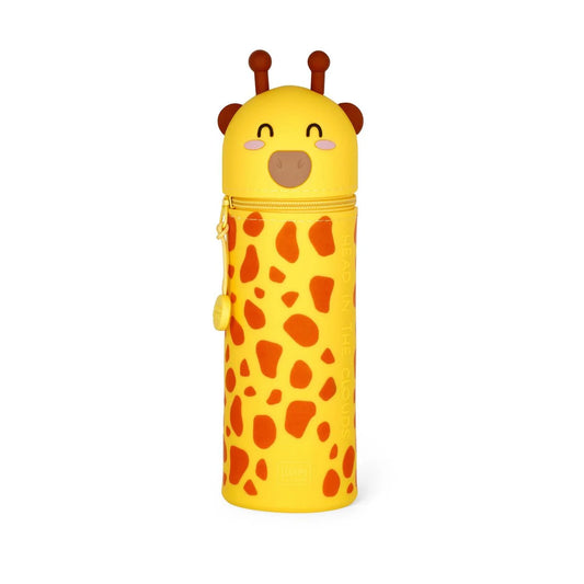 2-in-1 Soft Silicone Legami Pencil Case, Giraffe