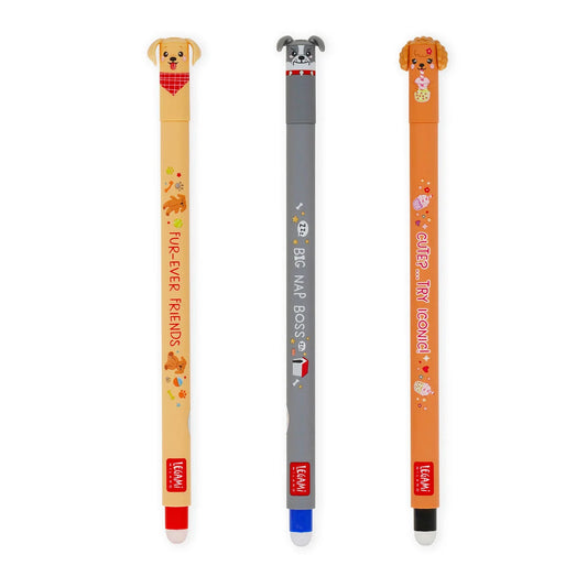 Legami Erasable Pen Set, Fur-Ever Friends Limited Edition