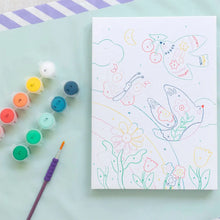 Lade das Bild in den Galerie-Viewer, Malen nach Zahlen Set &#39;&#39;Kinder Frühling&#39;&#39;
