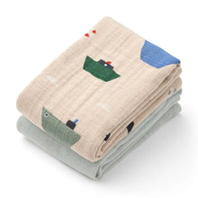 Lade das Bild in den Galerie-Viewer, Muslin Cloth 2 Pack, Sailing / Dove Blue Mix
