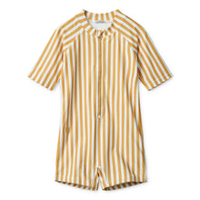 Lade das Bild in den Galerie-Viewer, UV-Schwimmanzug „Stripe Mellow Yellow“
