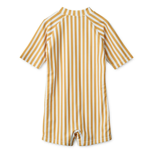 UV Swim Jumpsuit ''Stripe Mellow Yellow''