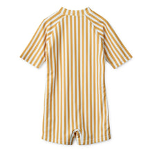 Lade das Bild in den Galerie-Viewer, UV-Schwimmanzug „Stripe Mellow Yellow“
