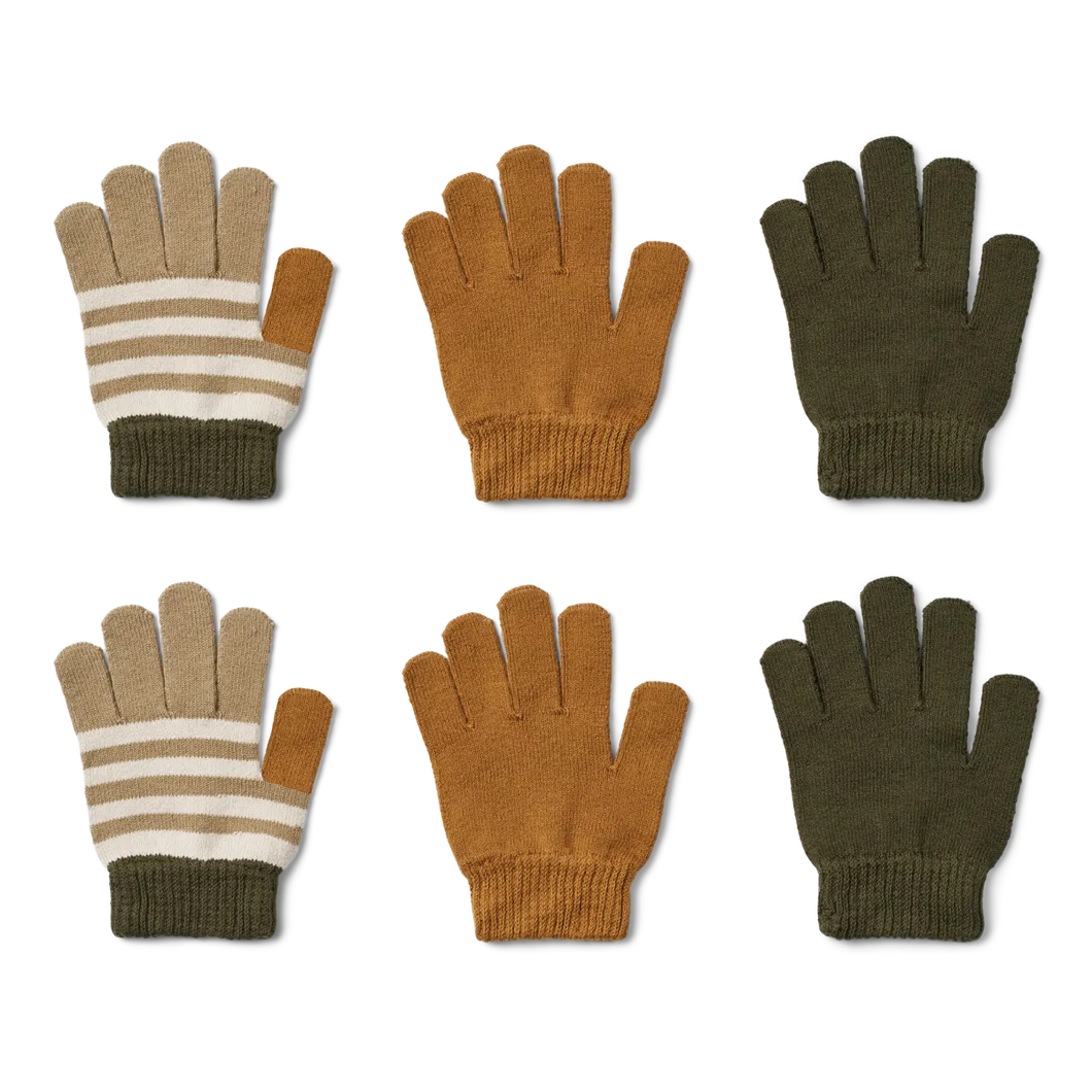 Gamma Gloves, Set of 3 ''Golden Caramel Multi Mix''