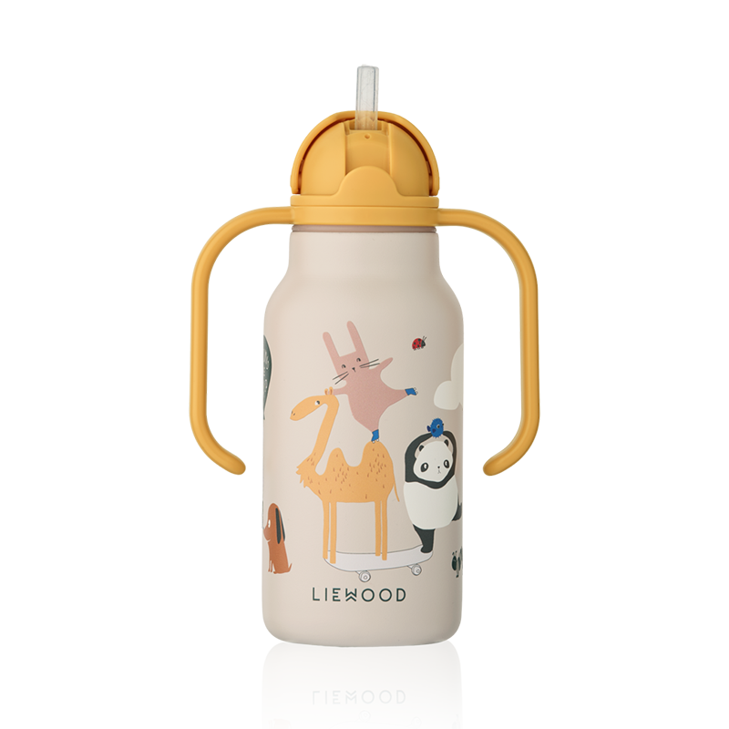Kimmie Stahl Wasserflasche „Rund um die Welt“ 250ml