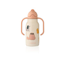 Load image into Gallery viewer, Kimmie Steel Water Bottle &#39;&#39;Cats &amp; Dogs&#39;&#39; 250ml
