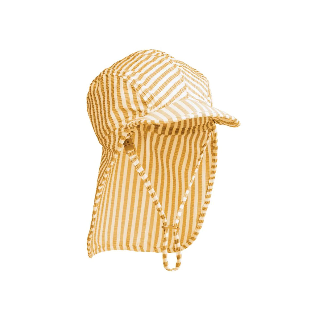 Lusio Seersucker Sun Hat ''Yellow Mellow Stripe''