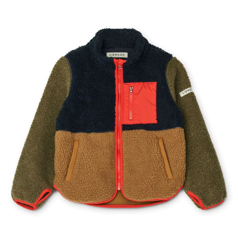 Nolan Pile-Jacke ''Midnight Navy / Multi Mix'', Größe 134