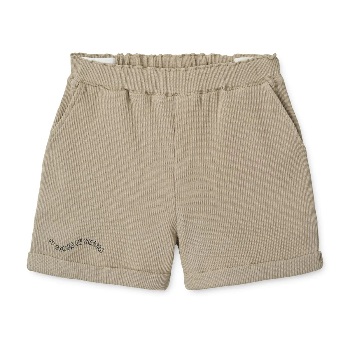 Waffelshorts „Mist“, Bio-Baumwolle