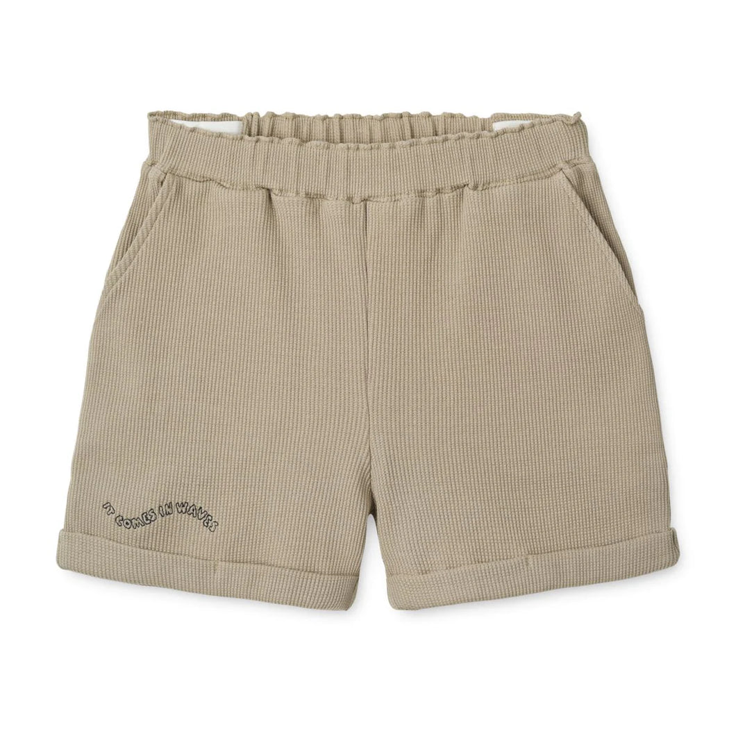 Waffle Shorts ''Mist'', organic cotton