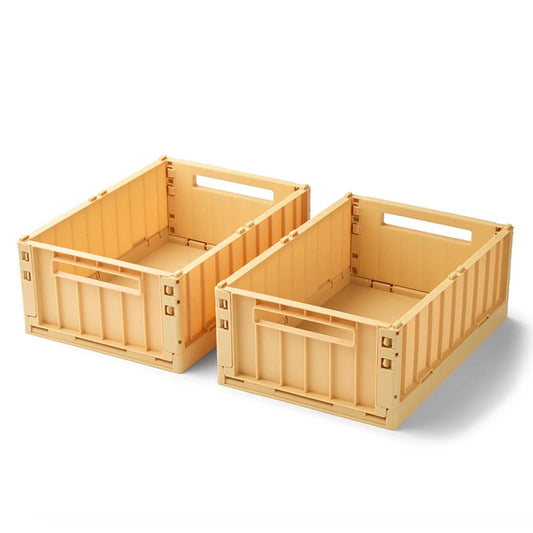 Weston Aufbewahrungsbox, 2er Pack, Mittel ''Zitronengelb''