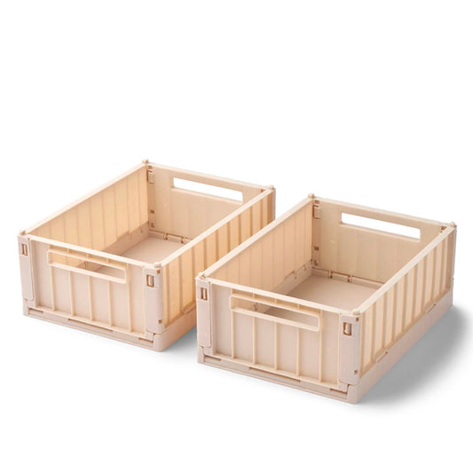Weston Aufbewahrungsbox, 2er Pack, Klein Sandfarben