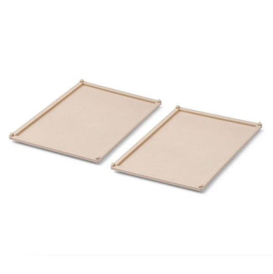 Weston Aufbewahrungsbox Deckel Klein, 2er Pack Sandfarben