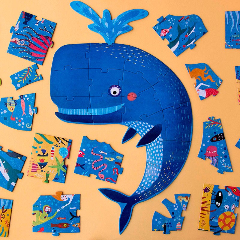 36-teiliges Puzzle „Mein großes blaues Puzzle“