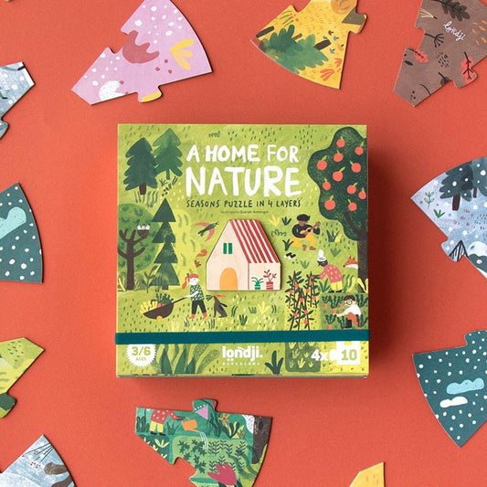 Londji 4-in-1 Puzzles, Ein Zuhause für die Natur
