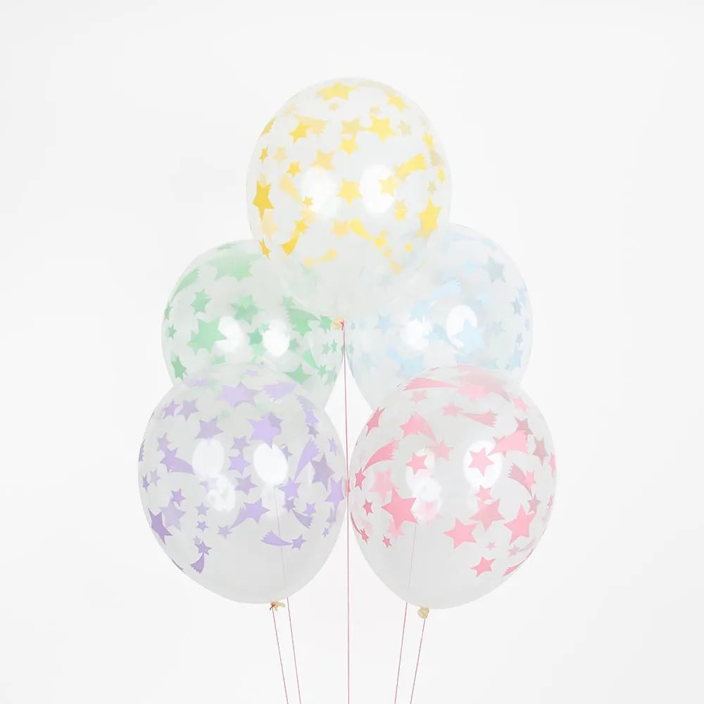 Latex Balloons, Set of 5 ''Stars''