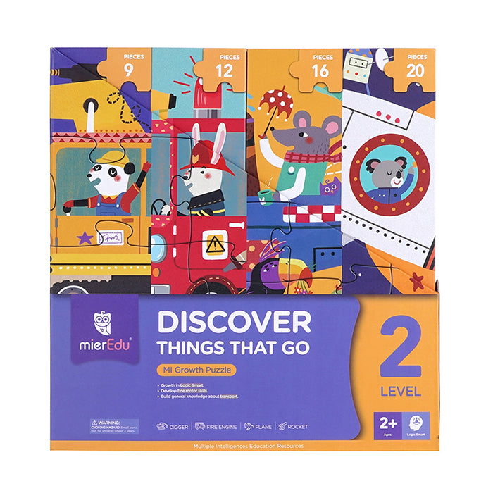 Puzzle-Set 4-in-1 „Discover Things That Go“