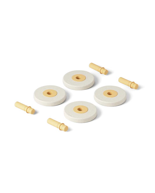 MODU 4 Foam Wheels Set, Sand Grey / Honey Yellow