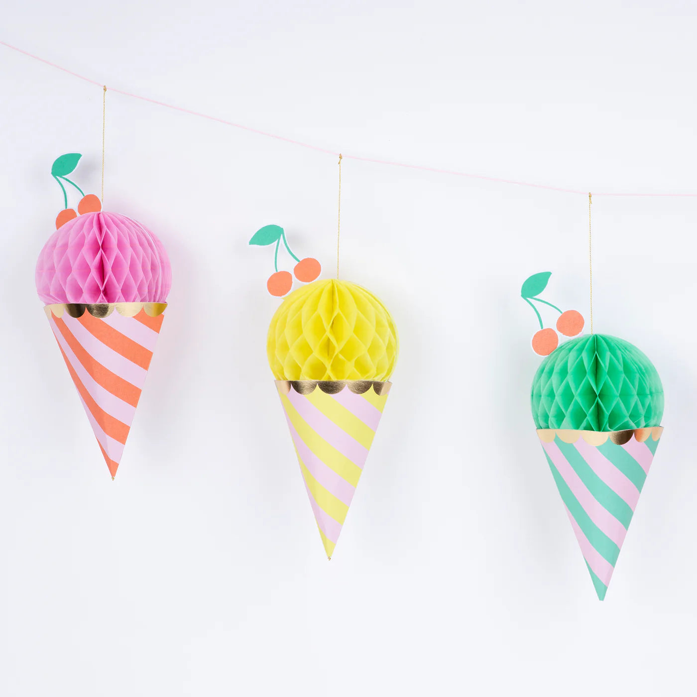 Eiscreme Waben-Girlande