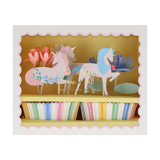 Cupcake-Set, Wiesen-Einhörner