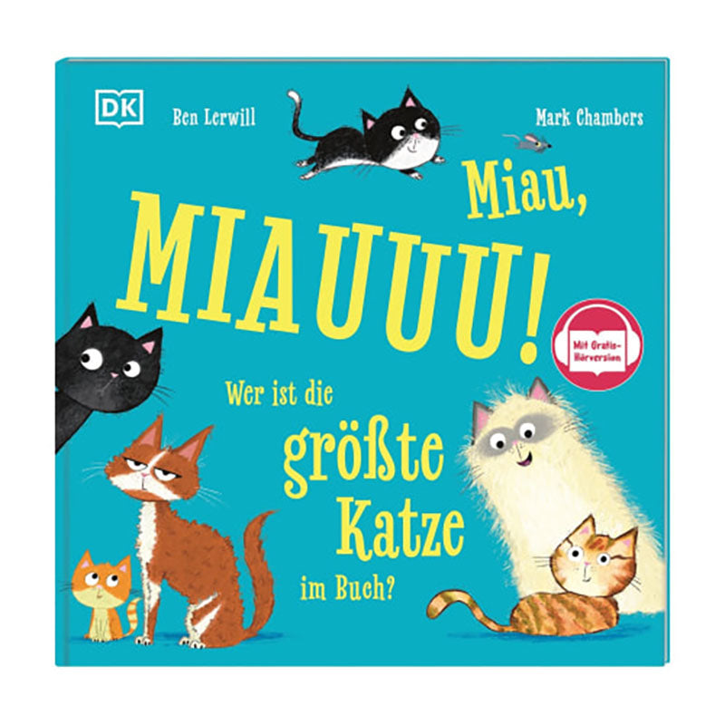 Miau, Miauuuu! Wer ist die größte Katze im Buch?, 3 Jahre +