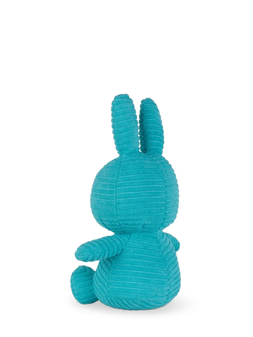 Miffy Sitting Eco Corduroy Teal 23cm, Soft Toy