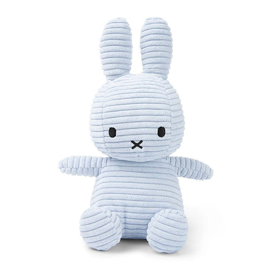 Miffy Soft Toy, Miffy Sitting Eco Corduroy Ice Blue 23cm