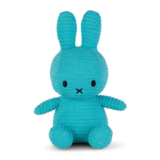 Miffy Sitting Eco Corduroy Teal 23cm, Soft Toy