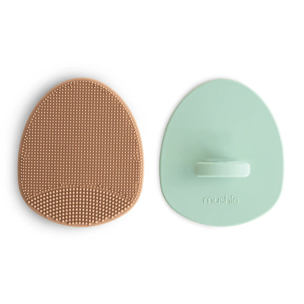 Craddle Cap Brush 2 Pack '' Natural / Cambridge Blue''