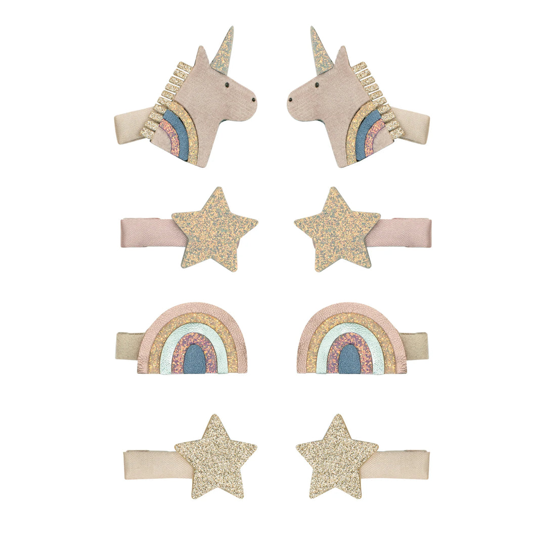 Mini Haarspangen, Einhörner & Regenbögen