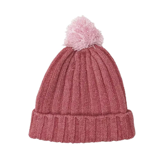 Minikane Doll Winter Hat with Pompom, Rose