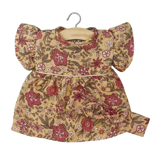 Minikane Doll Dress and Headband Set Flowers, 34 / 37cm
