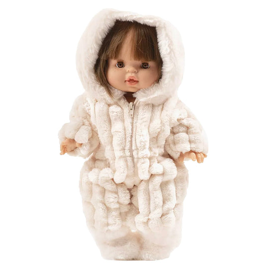Minikane Snowsuit, Gigi Minky Ecru, 34 / 37cm