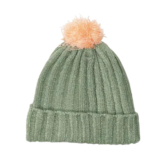 Minikane Doll Winter Hat with Pompom, Green