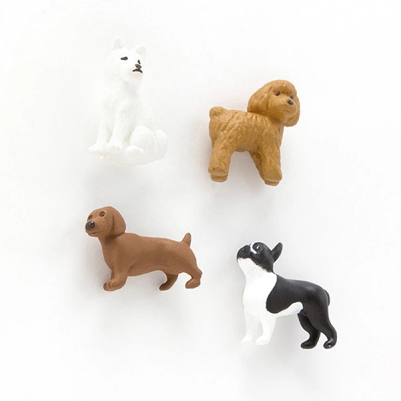 Mini Dog Magnets, Set of 4