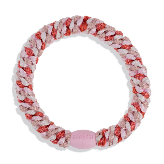 Kknekki Haargummi, Mix Pomerant Pink Glitzerstreifen