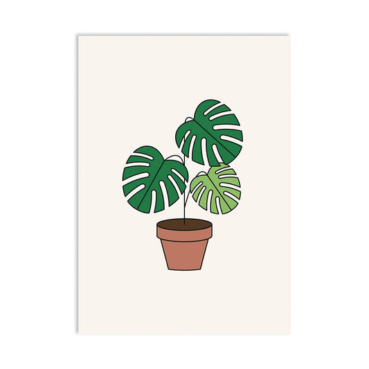 Postkarte, Monstera