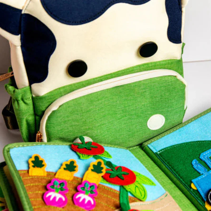Montessori Buch- & Rucksack-Set, Fleißiger Bauernhof