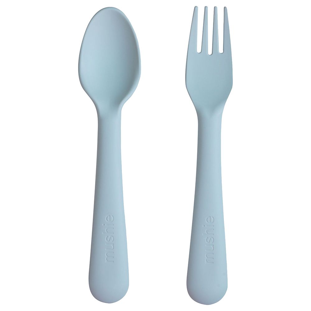 Cutlery Set Spoon and Fork ''Powder Blue''