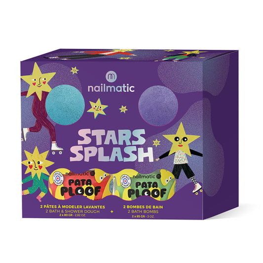Badebomben + Bade-Knetmasse Set „Stars Splash“
