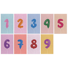 Load image into Gallery viewer, Balloon Number Postcard, Various
