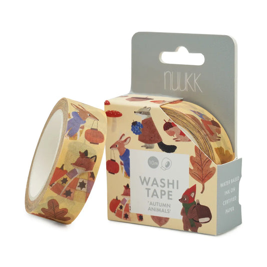 Nuukk Washi Tape, Autumn Animals