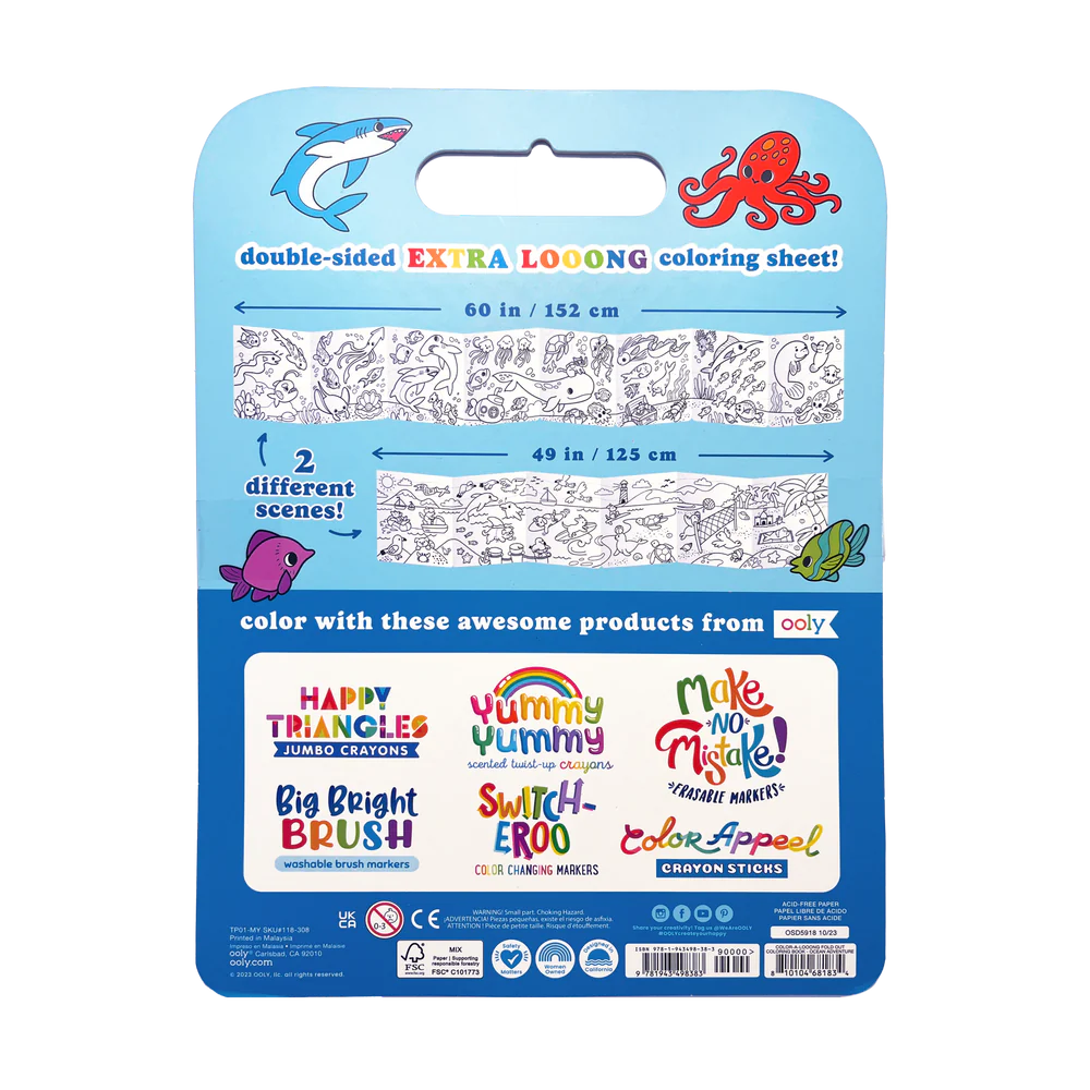 Malbuch „Color-a-looong“ Ocean Adventure