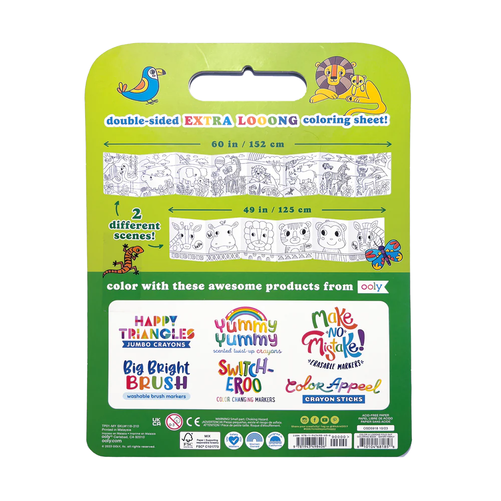 Colour-in Book ''Color-a-looong'' Safari Family