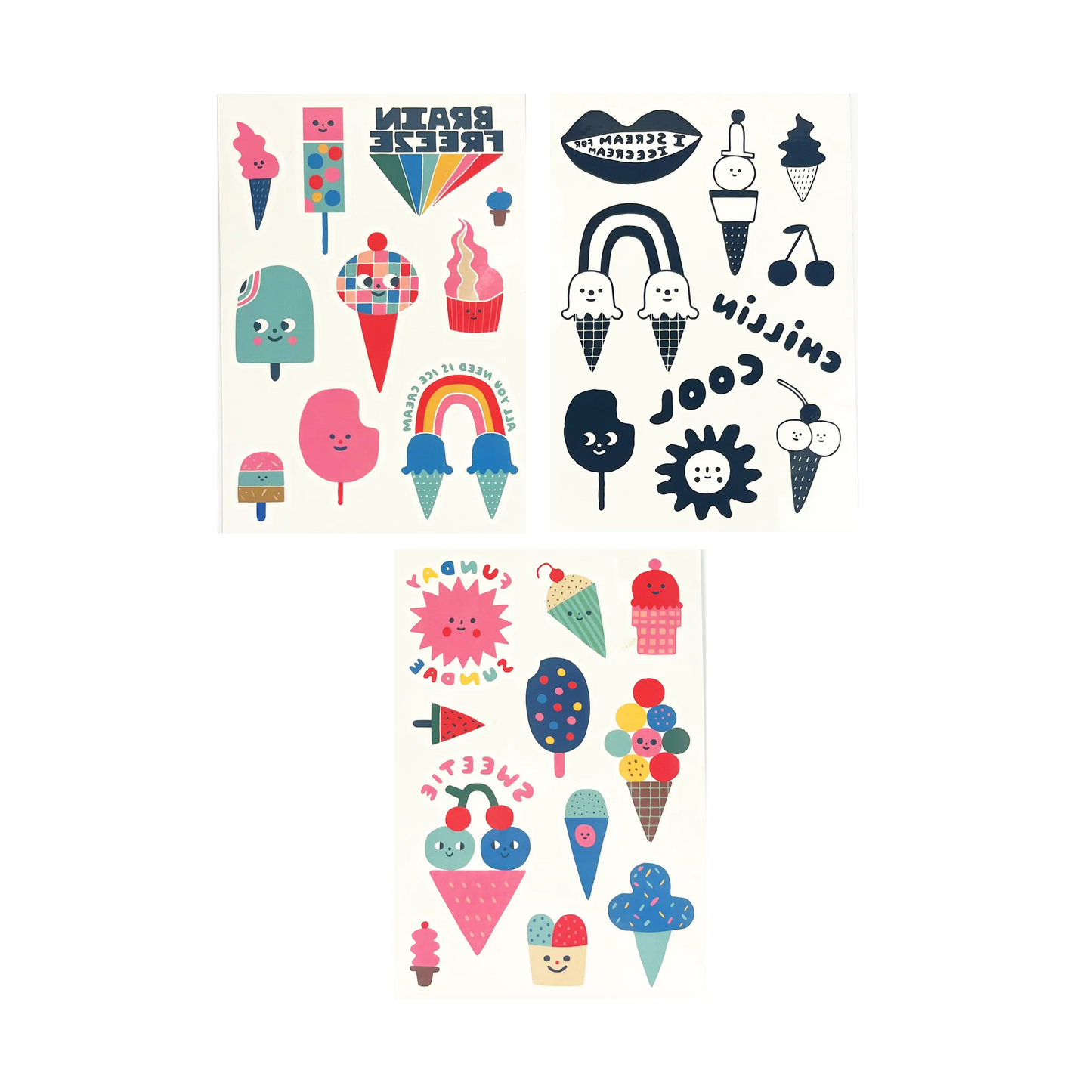Temporary Tattoos ''Ice Cream Party''