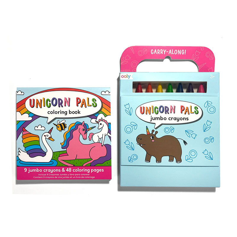 Set aus Malbuch und Jumbo-Buntstiften „Unicorn Pals“
