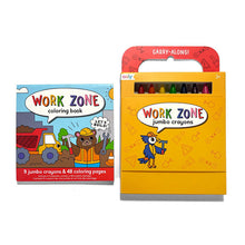 Load image into Gallery viewer, Colouring Book and Jumbo Crayons Set &#39;&#39;Work Zone&#39;&#39;
