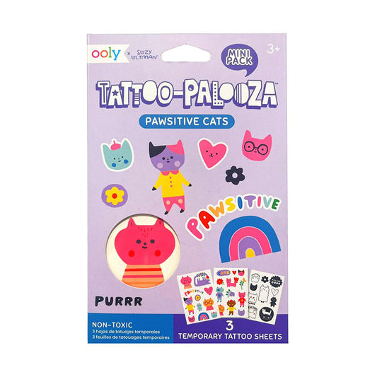 Mini Temporäre Tattoos ''Pawsitive Cats''