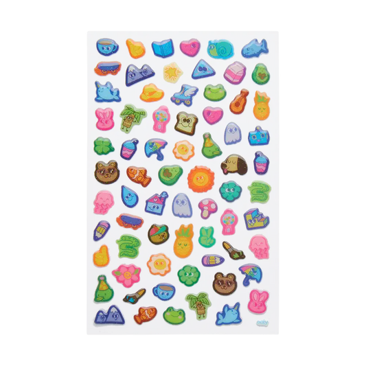 Mini Puffy Sticker, Lustige Kritzeleien
