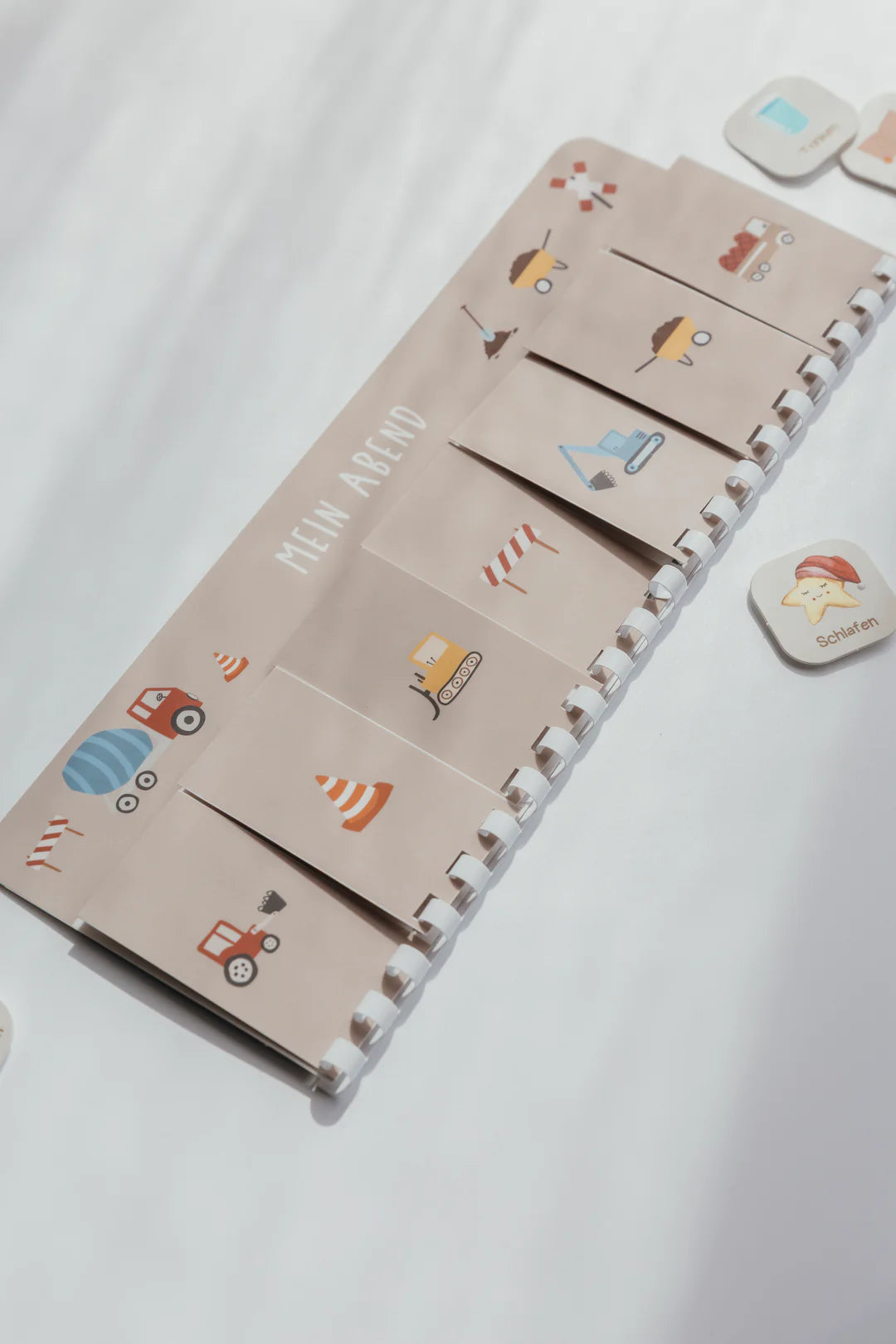 Routine-Planer für Kinder inkl. Symbole, Bagger